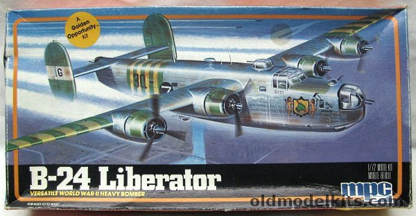 MPC 1/72 Consolidated B-24J Liberator - 'Rage In Heaven'  Lead Assembly Ship for 491st BG USAAF 852nd BS Norfolk August 1944, 1-4403 plastic model kit
